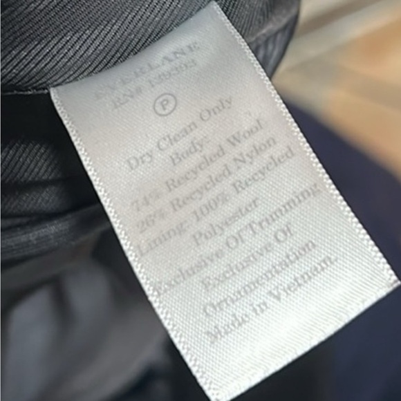 Everlane medium wool black and navy bomber jacket - Picture 4 of 4